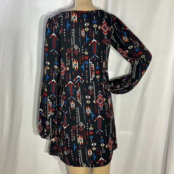 Charlotte Russe Southwestern Scoop Sheath Dress Sz Med - Picture 3 of 9
